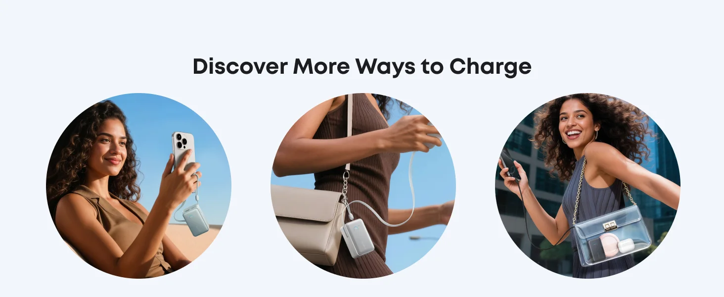 باور بنك Anker Nano بسعة 10,000mAh وقدرة 45W مع كابل USB-C قابل للسحب - أسود - Thumbnail 12