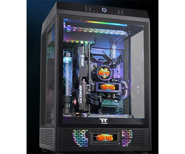 طقم شاشة LCD من Thermaltake لجهاز The Tower 500 مقاس 3.9 إنش باللون الأسود - Image 10
