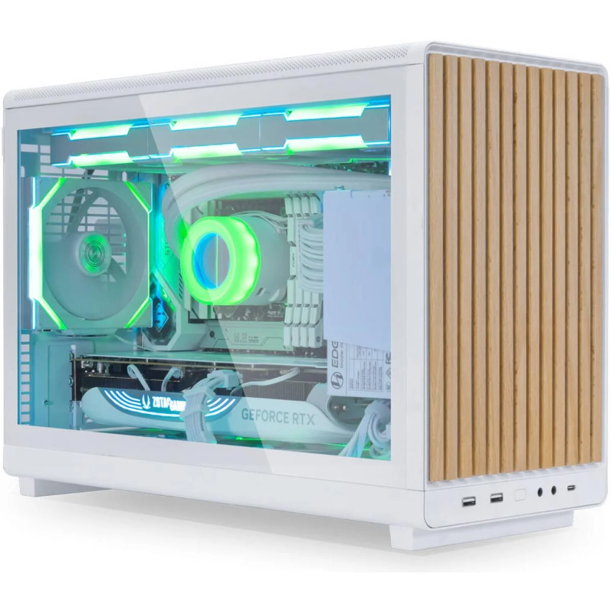 LIAN LI A3-mATX Wood Edition White Mini-Tower Gaming Case with USB 3.1 Type-C - Image 3