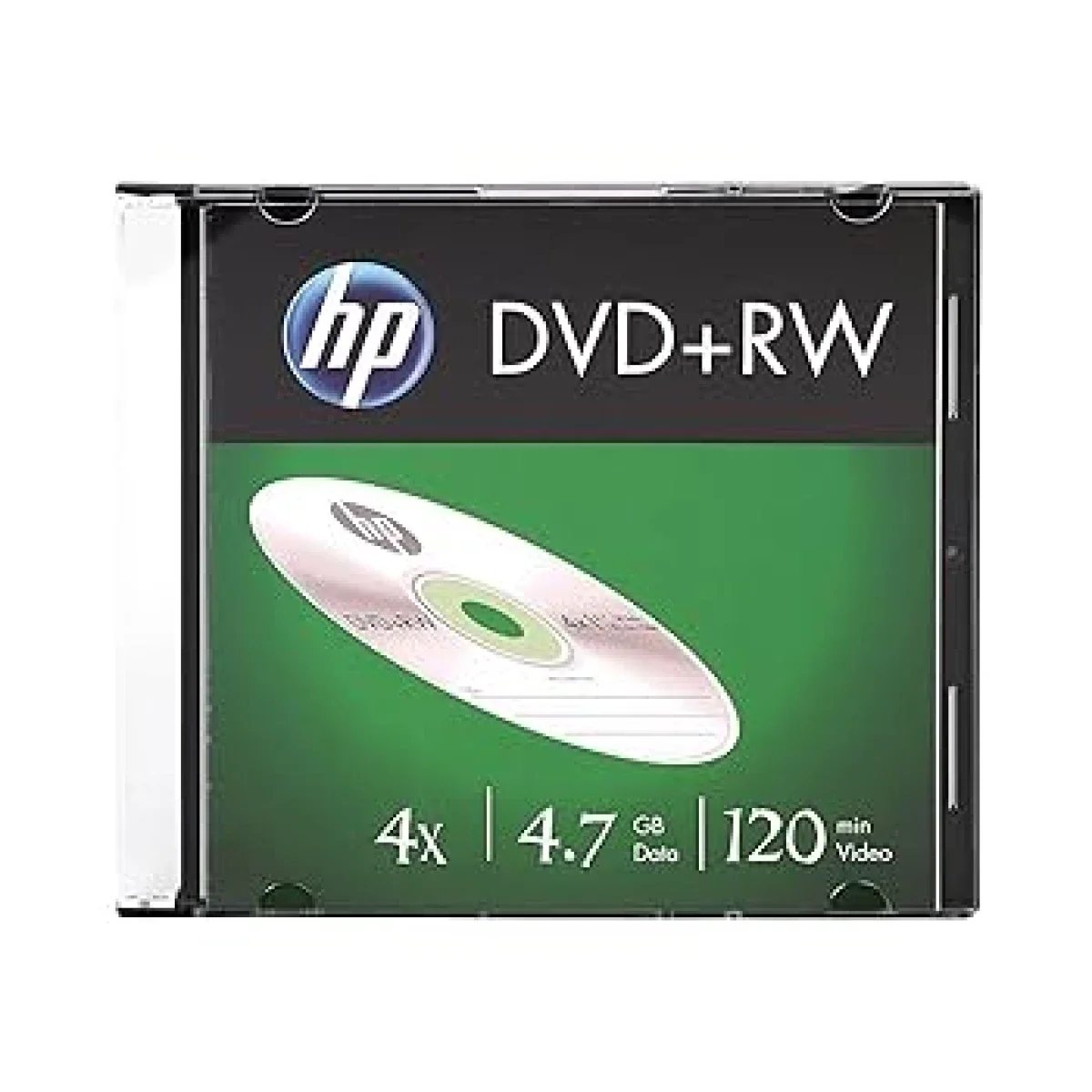 قرص DVD-RW من HP بسرعة 4x عبوة واحدة بعلبة نحيفة