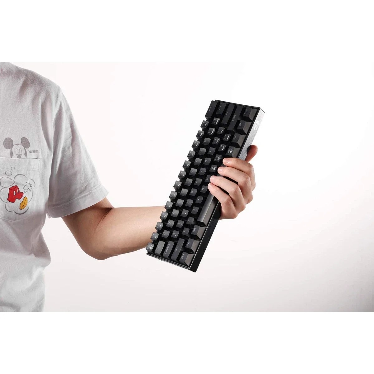 كيبورد ألعاب ميكانيكي Redragon K630 Dragonborn سلكي RGB بنسبة 60%، 61 مفتاح، سويتش أزرق خطي، أسود - Thumbnail 5