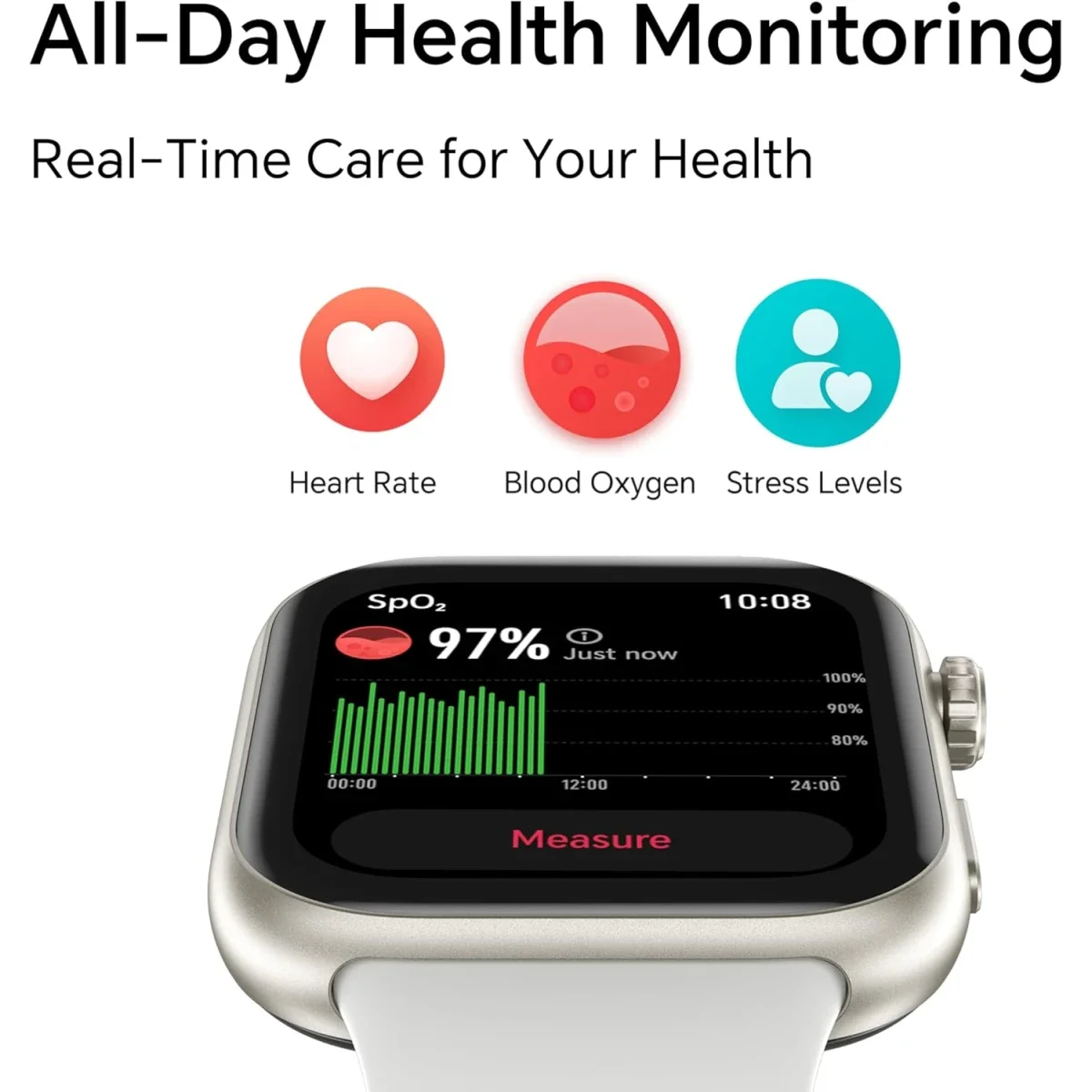 HONOR Choice Watch 2i Smartwatch with 1.85-Inch AMOLED Display, Bluetooth Calling, White - Thumbnail 6