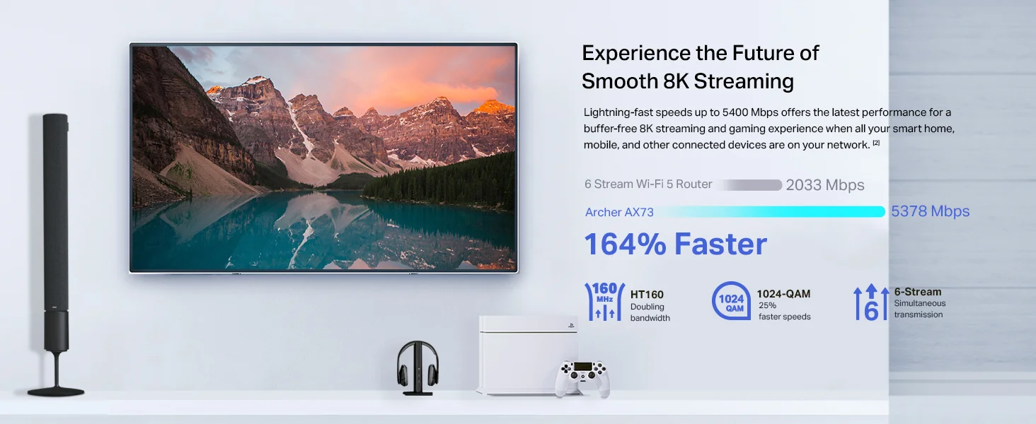 راوتر TP-LINK Archer AX73 Wi-Fi 6 ثنائي النطاق جيجابت AX5400 - Image 8