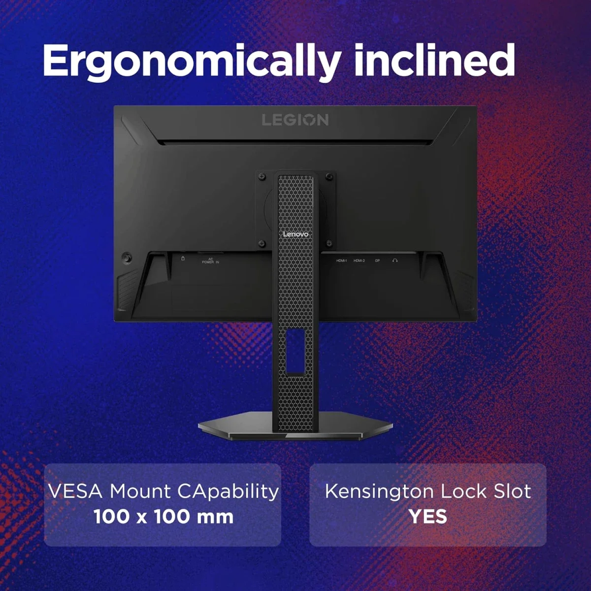 شاشة ألعاب Lenovo Legion 25-10 مقاس 24.5 إنش FHD IPS بتردد 320 هرتز وزمن استجابة 0.5 مللي ثانية HDR10 - Thumbnail 4