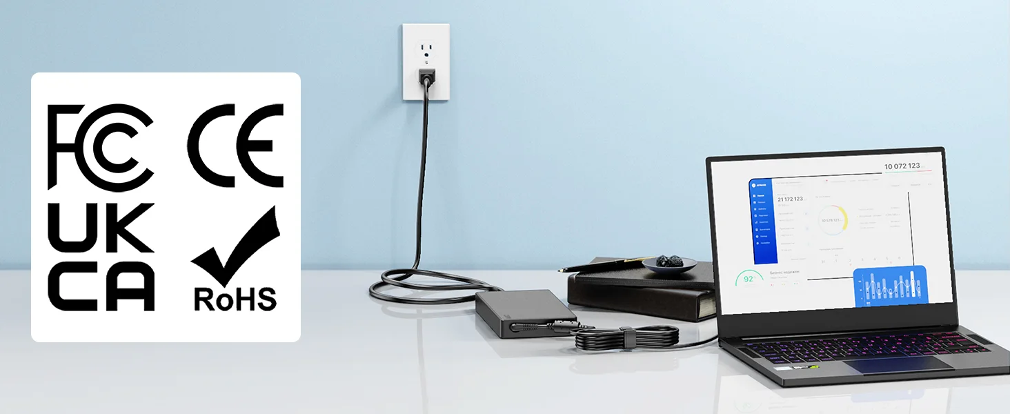 Lenovo 300W Slim Tip AC Adapter Charger with Power Cord - UK Outlet - Image 8