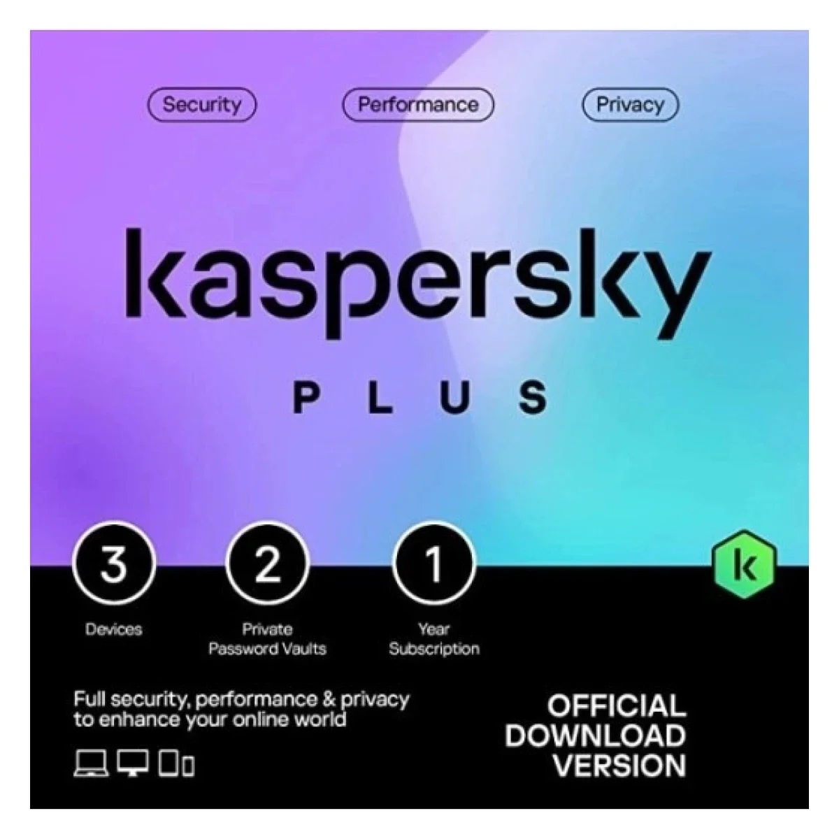 Kaspersky Plus Internet Security 2023 for 3 Devices, 1 Year