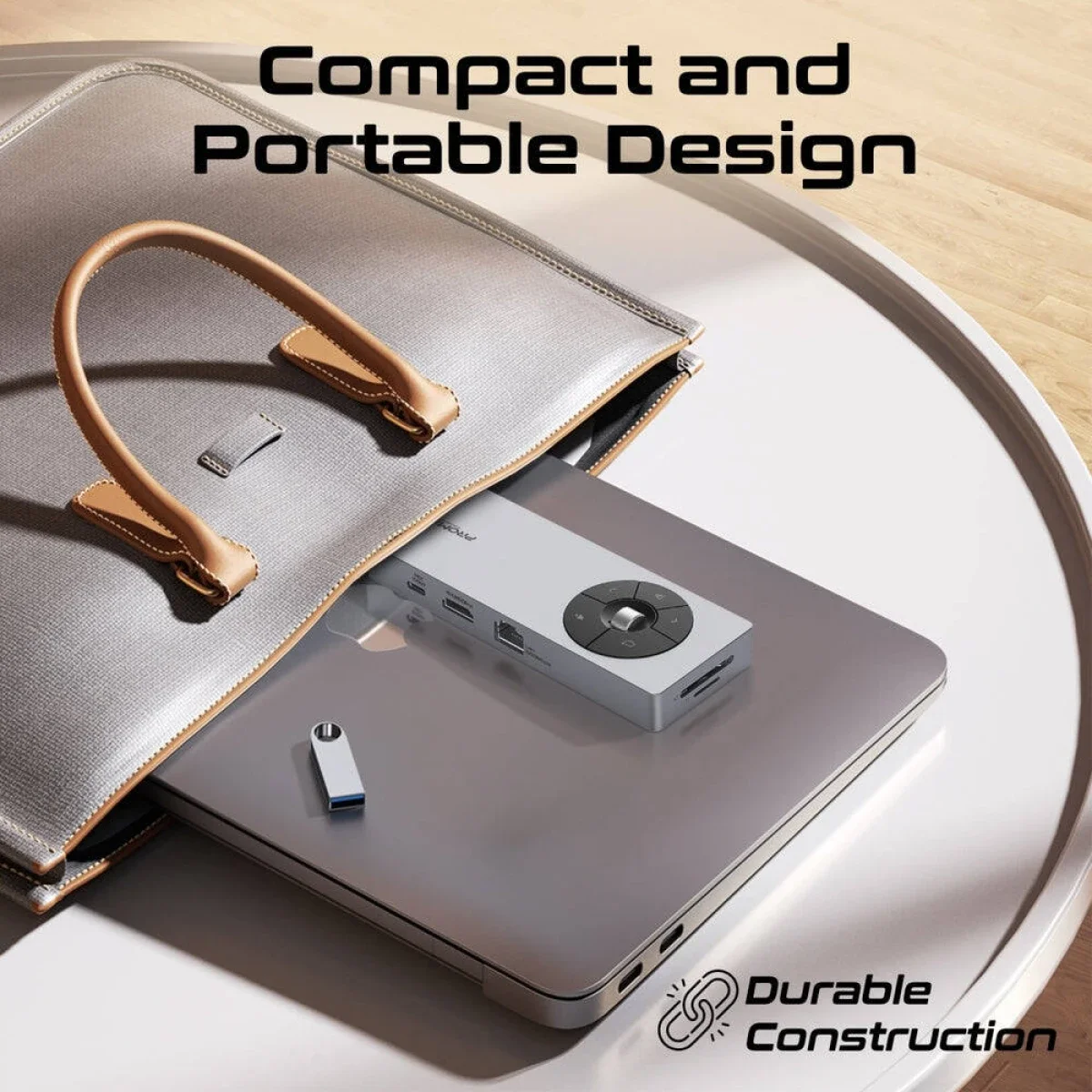 موزع USB-C متعدد المنافذ Promate Comandhub-Pro 14 في 1 مع 100W PD وHDMI بدقة 4K 60Hz وإيثرنت 1Gbps، رمادي - Image 8