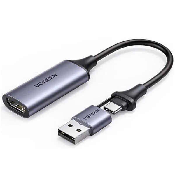 بطاقة التقاط فيديو Ugreen 40189 بمنفذي USB-A وUSB-C مع إدخال HDMI واحد - Image 1