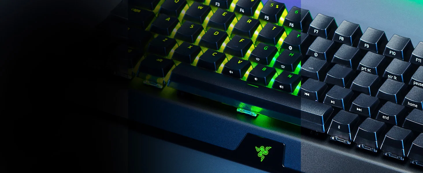 كيبورد ألعاب Razer BlackWidow V3 Mini HyperSpeed لاسلكي ميكانيكي 65% بسويتشات خضراء - Thumbnail 10