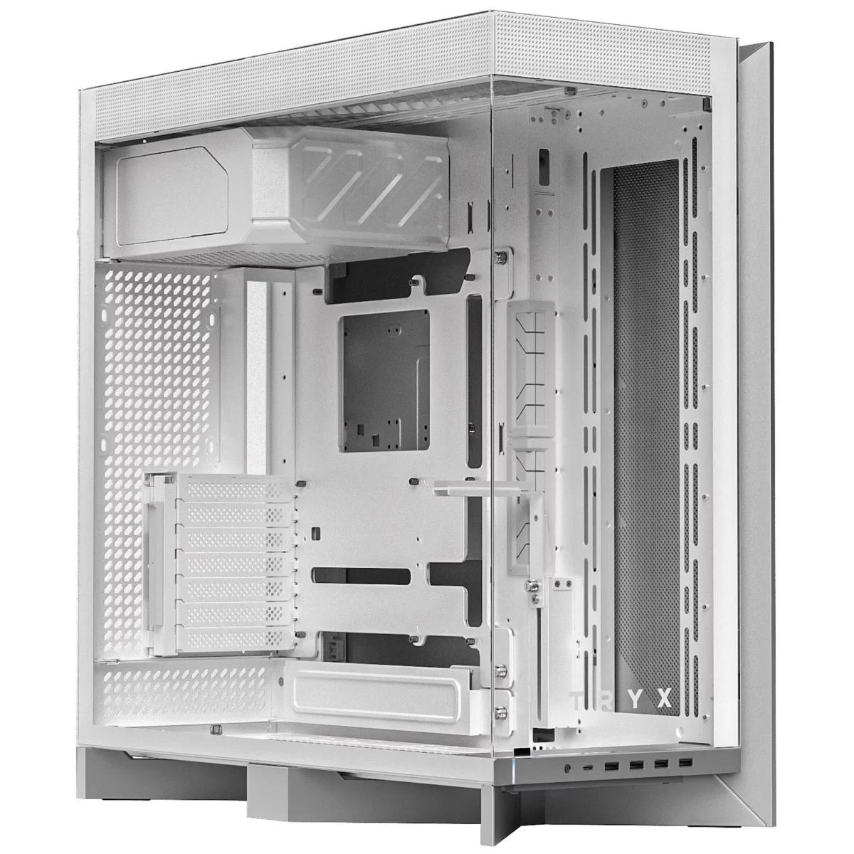 TRYX LUCA L70 White E-ATX Mid-Tower Panoramic Tempered Glass Gaming Case