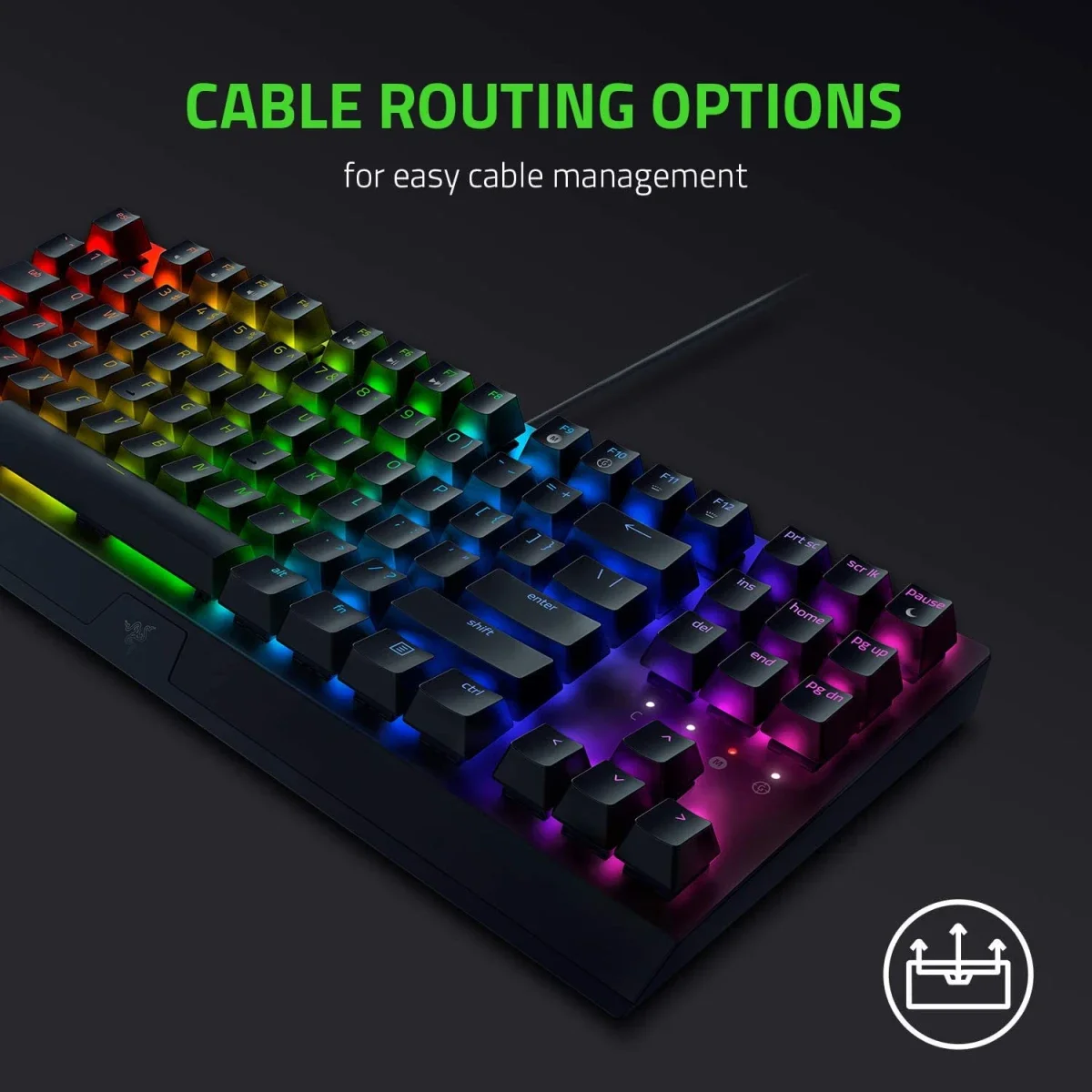 Razer BlackWidow V3 Tenkeyless TKL Mechanical Gaming Keyboard with Green Switches and Chroma RGB - Thumbnail 6