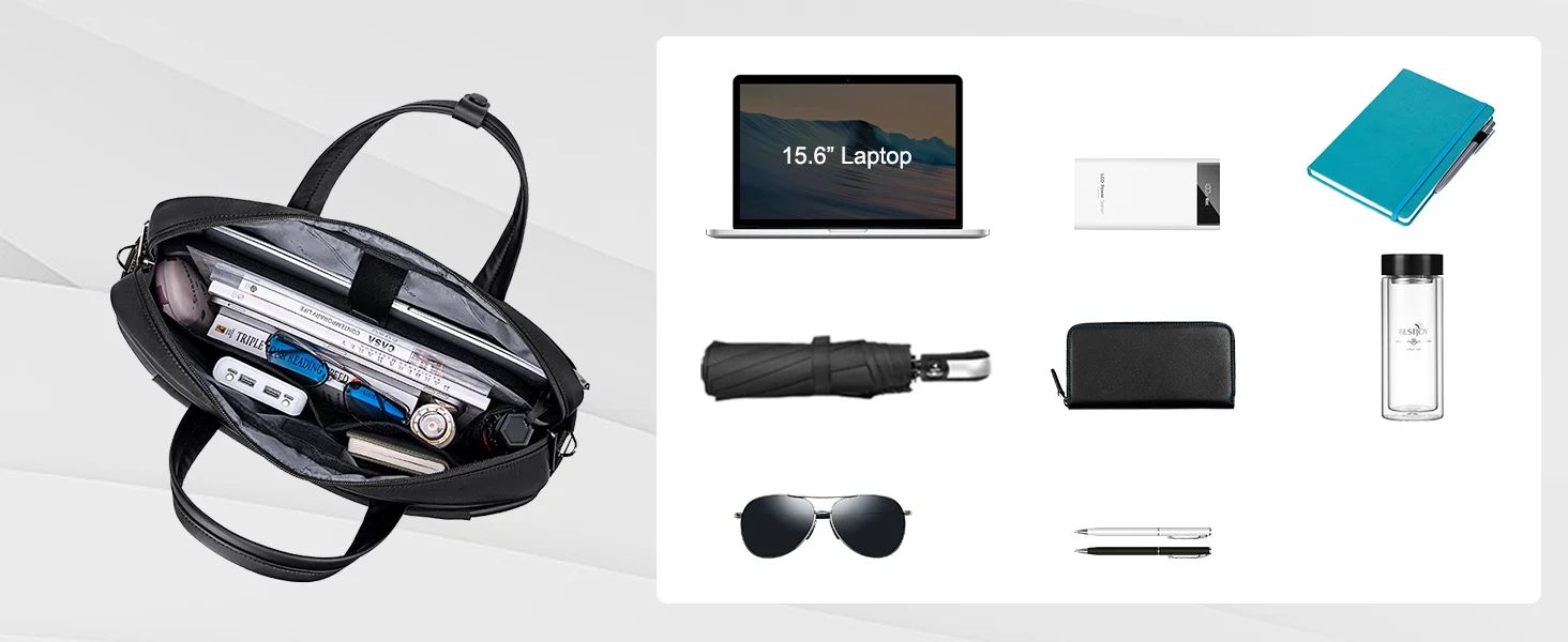 حقيبة لابتوب Arctic Hunter GWB00848 مقاس 15.6 إنش – أسود - Image 4