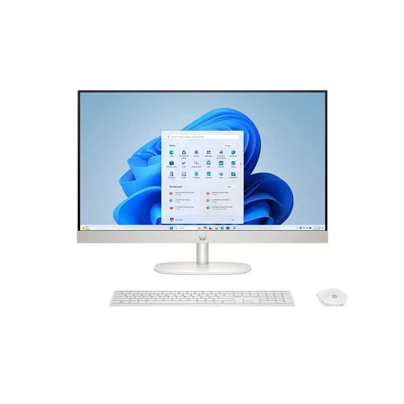 كمبيوتر مكتبي الكل في واحد HP 27-cr2040ne D2LG9EA بالذكاء الاصطناعي، Intel Core Ultra 7 255U، رام 8GB، SSD 512GB، شاشة لمس IPS FHD مقاس 27 إنش، كيبورد وماوس، DOS