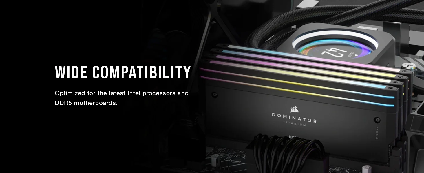 ذاكرة مكتبية Corsair Dominator Titanium RGB بسعة 32GB (2 × 16GB) DDR5 6000MHz - White - Image 11