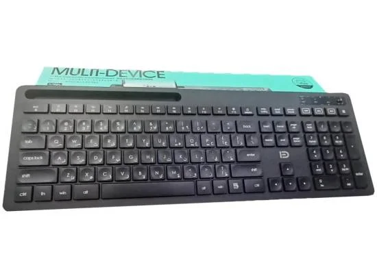 FD K780T Multi-Device Wireless 2.4 & Bluetooth Keyboard for Computer, Phone & Tablet, Windows/Mac Compatible – Speckles, Arabic/English - Image 3