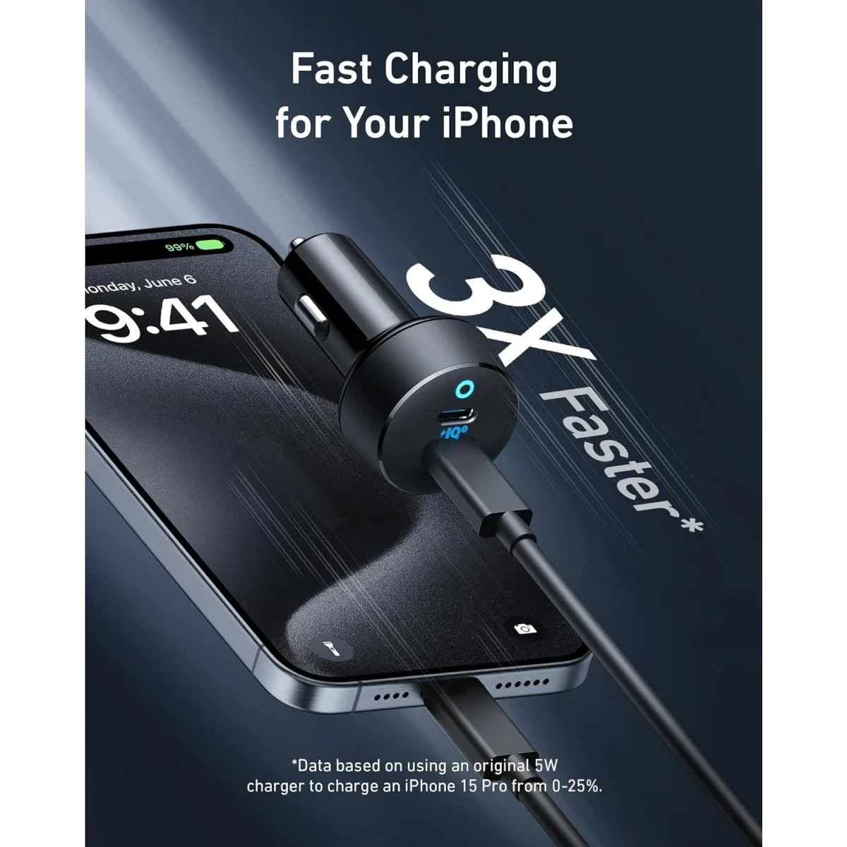 شاحن سيارة Anker PowerDrive III Duo بقدرة 40 واط ومنفذين USB-C - Thumbnail 3