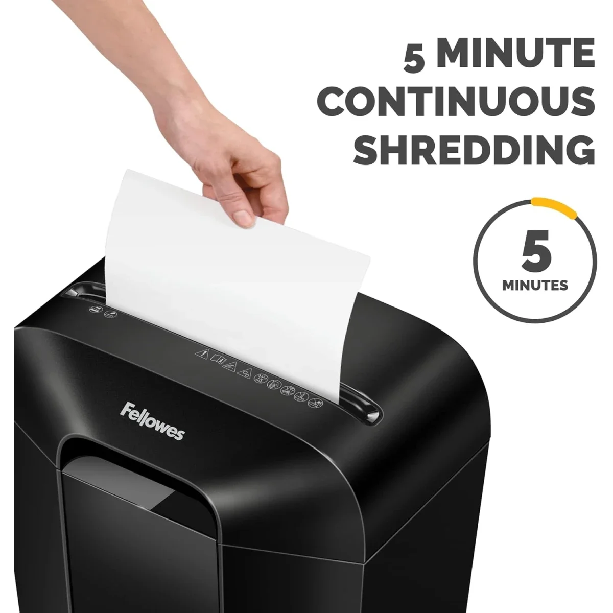 آلة تقطيع الورق Fellowes Powershred LX50 بقص متقاطع 9 ورقات، P-4، سعة 4.4 جالون - Image 7