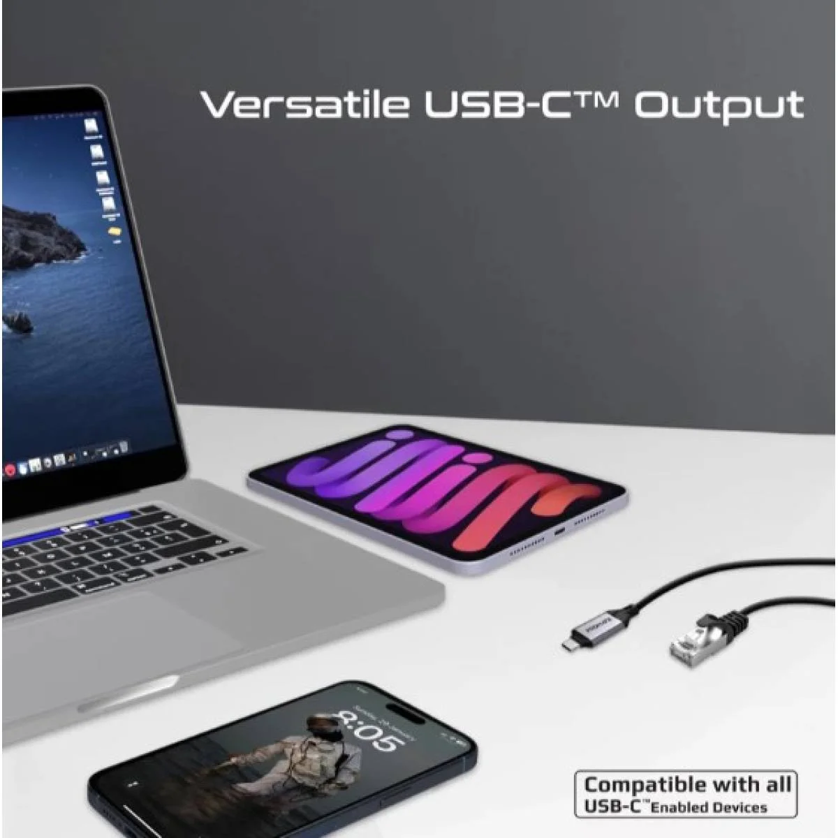كابل محول إيثرنت Promate CLink-RJ45 إلى USB-C بطول 5 متر بسرعة 1000Mbps - Image 7