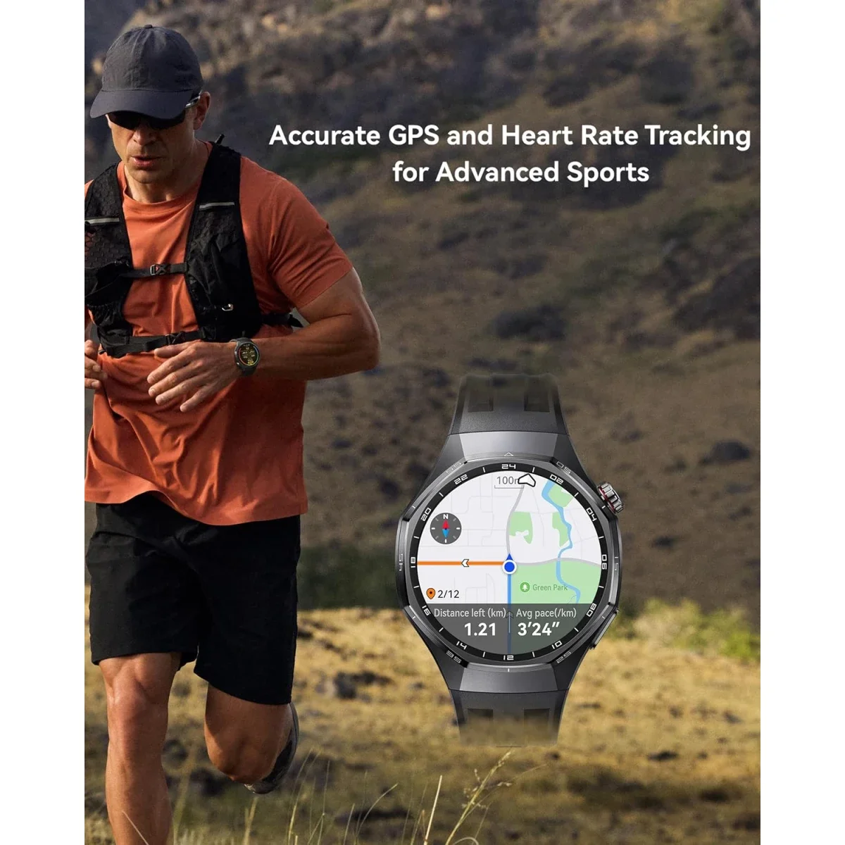 ساعة ذكية HUAWEI WATCH GT 6 Pro 46 مم GPS بشاشة AMOLED 1.47 إنش - بني - Image 2