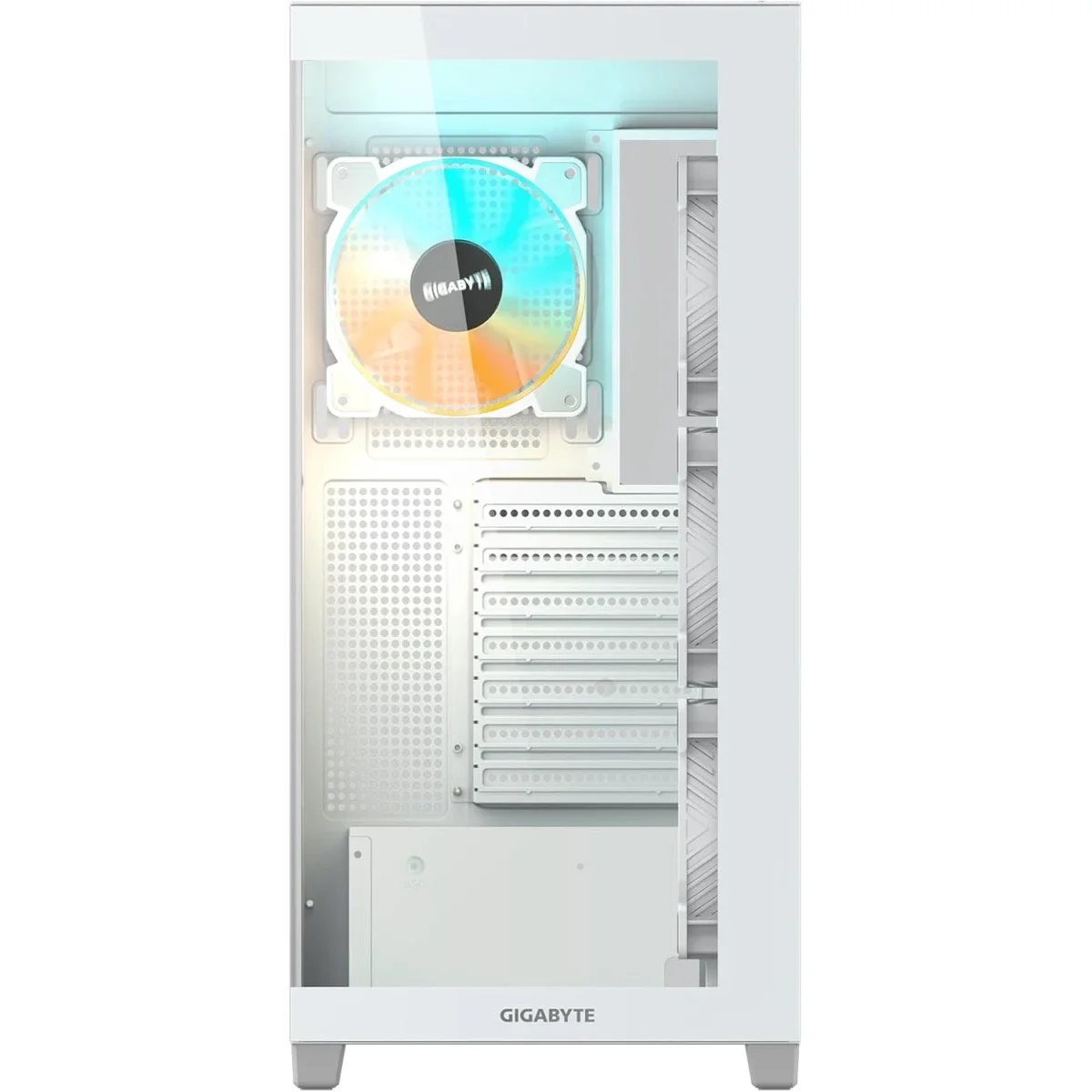 GIGABYTE C500 Panoramic Stealth Ice ATX Mid-Tower PC Case with RGB Lighting - Thumbnail 3