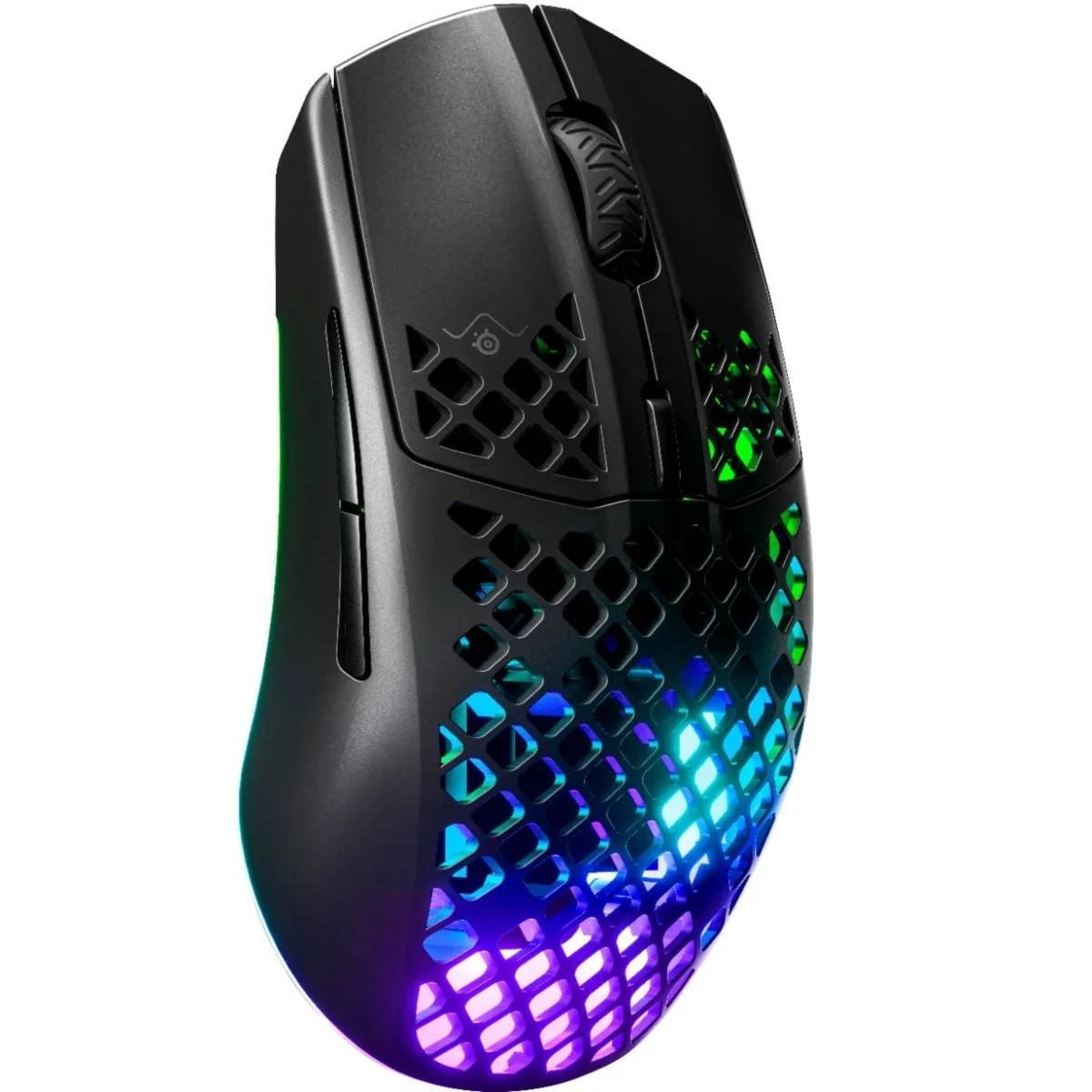 ماوس ألعاب SteelSeries Aerox 3 Wireless أسود بإضاءة RGB، 18000 DPI - Thumbnail 3