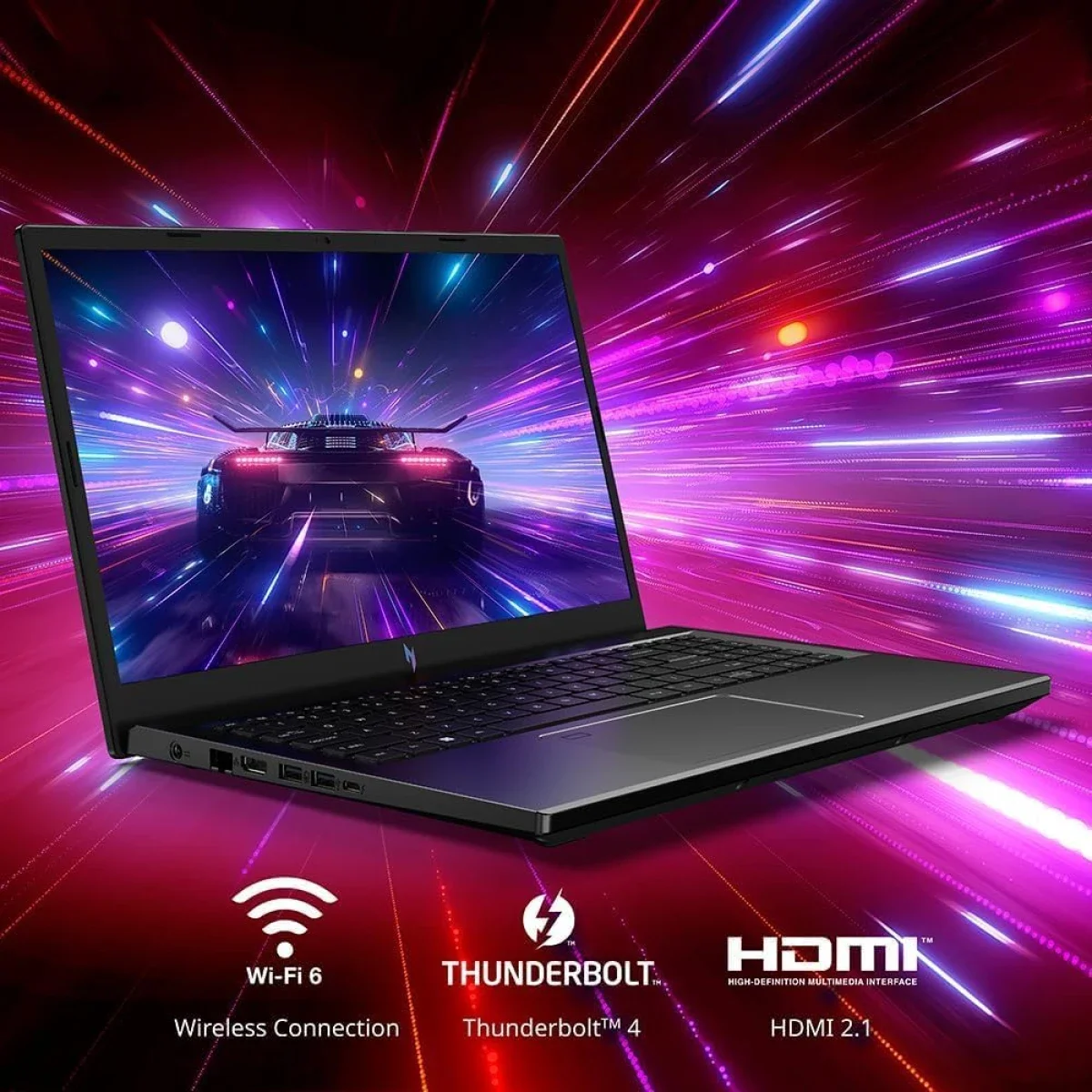 Acer Nitro V15 ANV15-51-59RM 15.6-Inch FHD 144Hz Gaming Laptop, Intel Core i5-13420H, RTX 2050 4GB, 8GB RAM, 512GB SSD, Black - Thumbnail 5