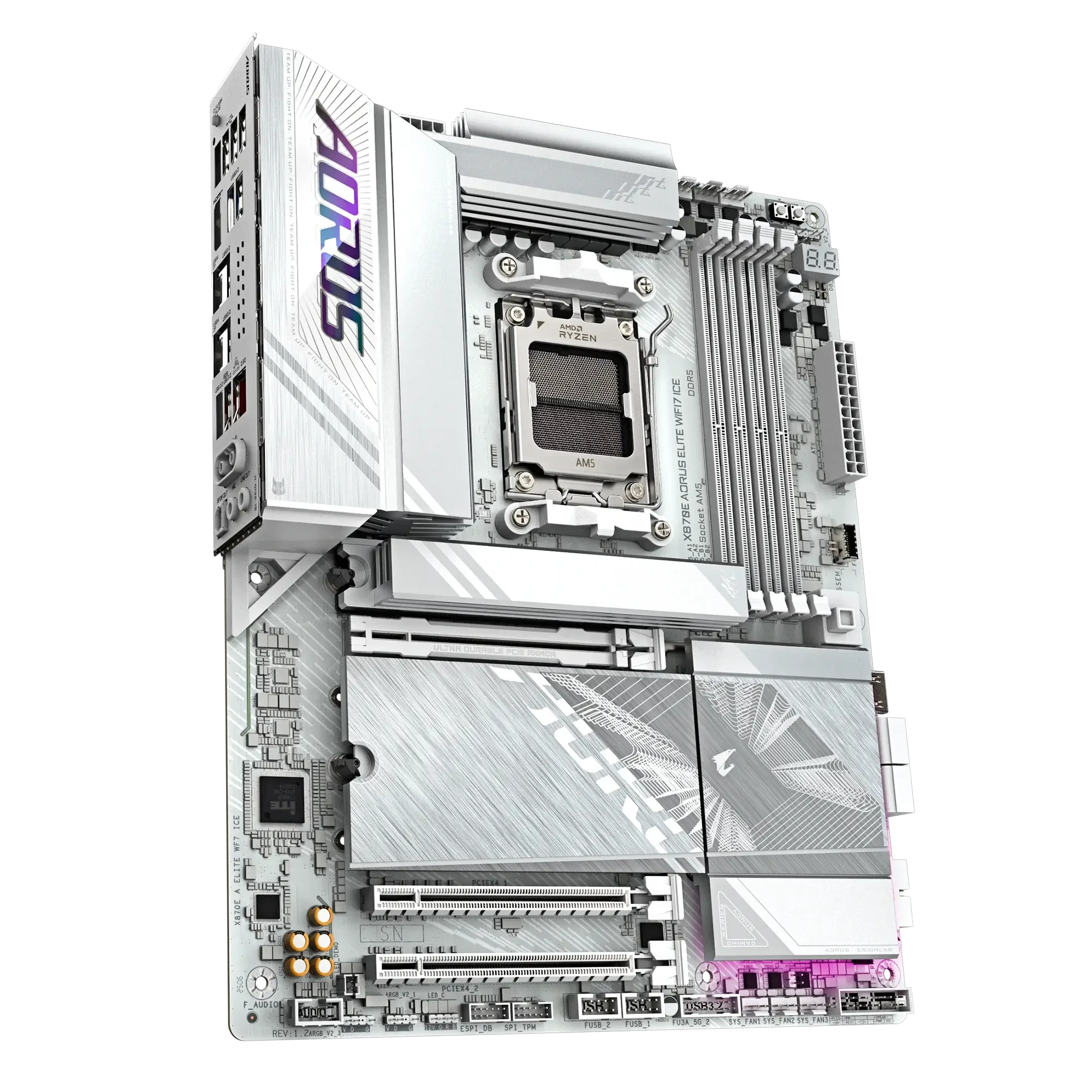 لوحة كمبيوتر GIGABYTE X870E AORUS PRO ICE Wi‑Fi 7 Bluetooth DDR5 - Image 2