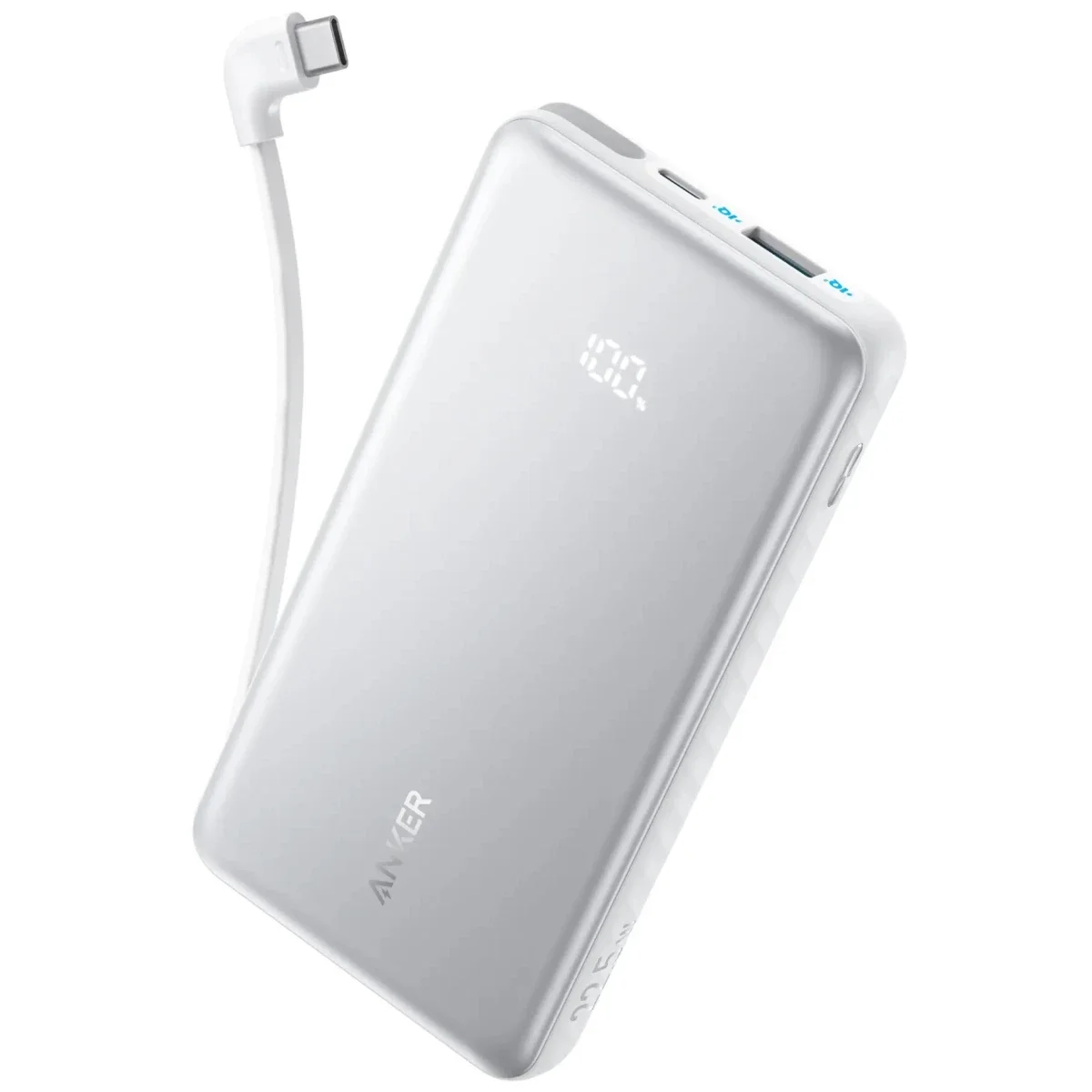 Anker Zolo Power Bank 20000mAh 22.5W USB-C Fast Charging Battery Pack White