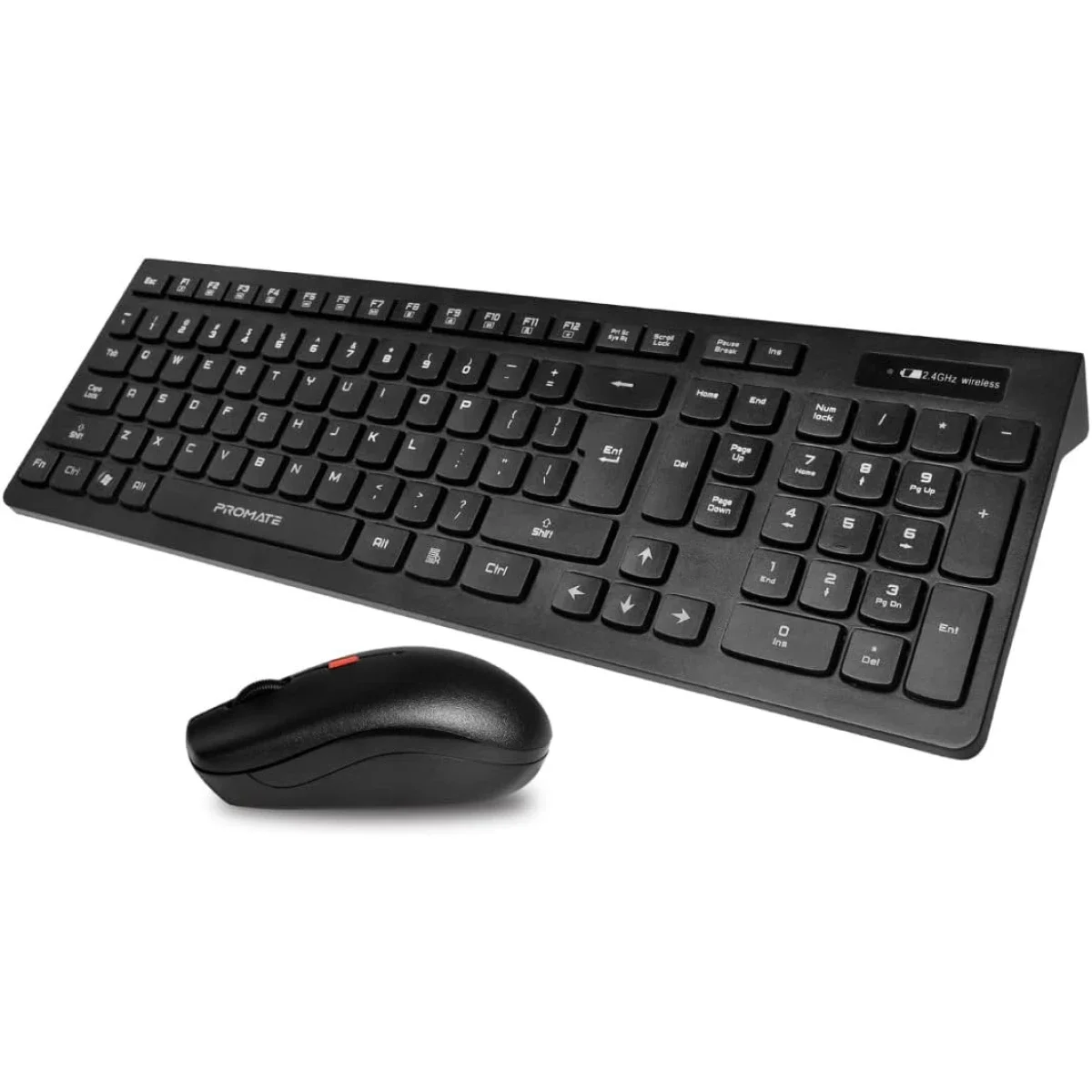Promate ProCombo-12 Wireless Arabic/English Keyboard & Mouse Combo with Nano USB Receiver