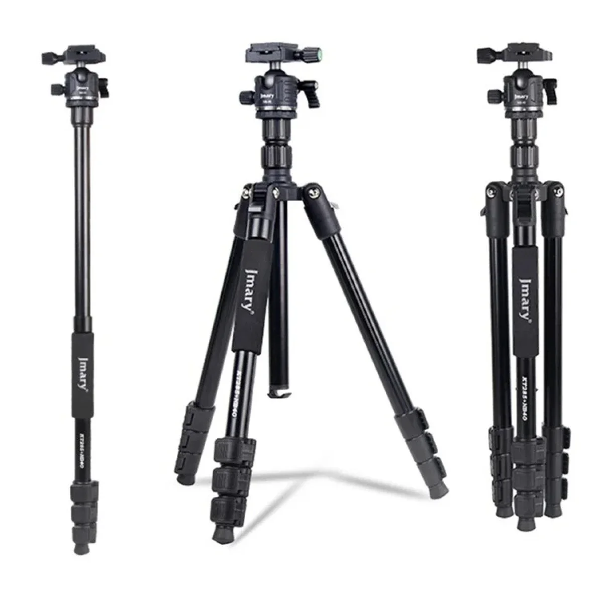 Jmary KT285+NB40 2-in-1 Tripod & Monopod Camera and Phone Stand 1.75m Black - Thumbnail 2