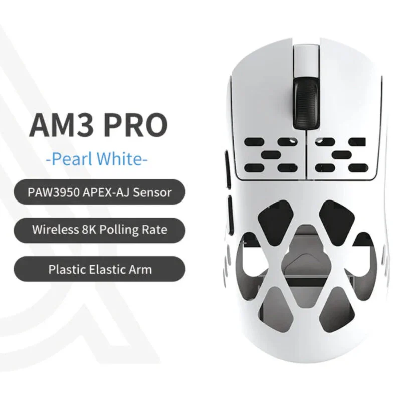 AJAZZ AM3 PRO Ultra-Lightweight Tri-Mode Gaming Mouse – White - Image 8