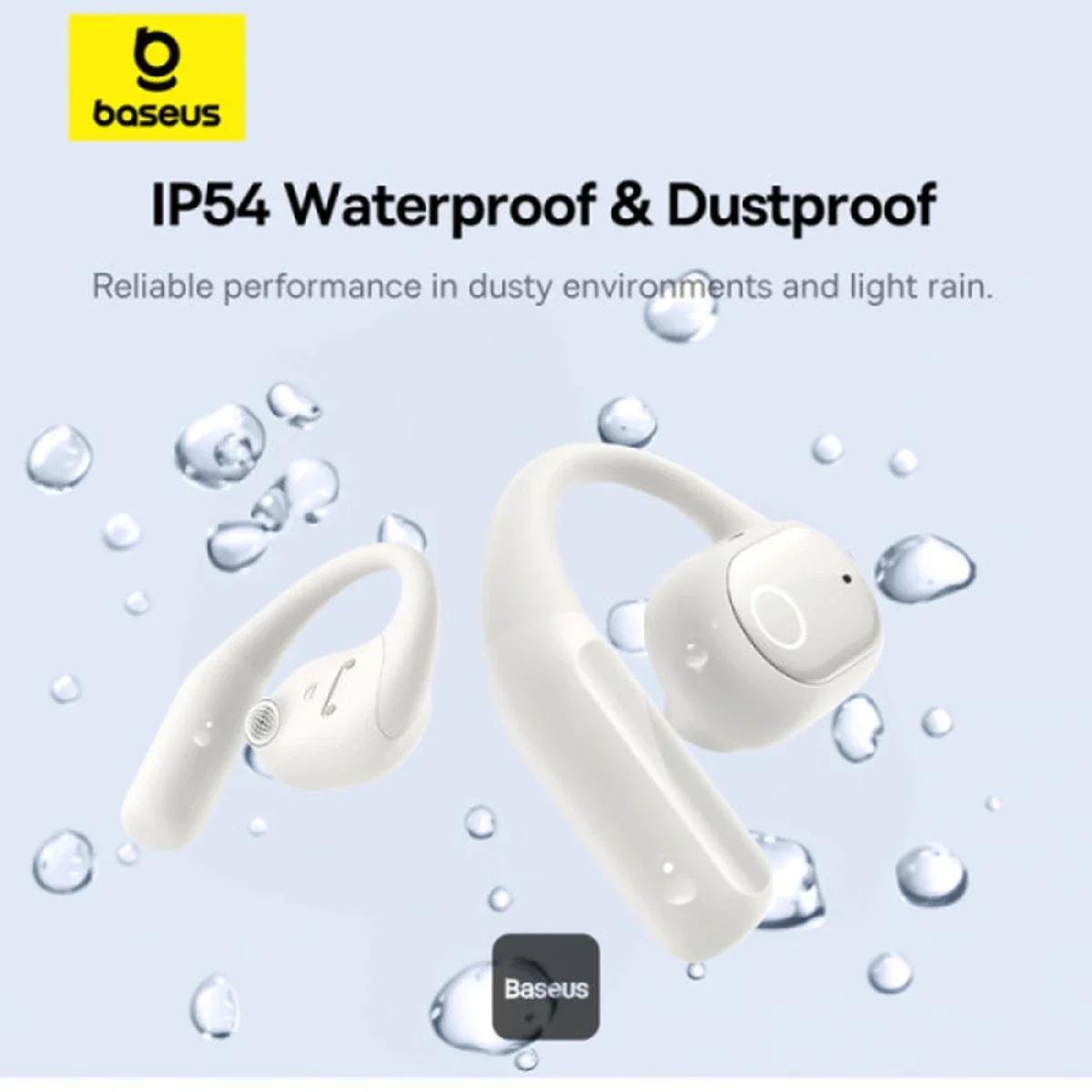 Baseus Eli 10i Fit Open-Ear TWS Earbuds Bluetooth 5.4, 16.2mm Drivers, 45H Battery, Stellar White - Thumbnail 9