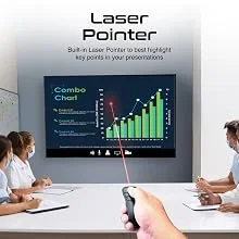 جهاز تحكم بالعروض اللاسلكي Promate ProPointer بمنفذي USB-A وUSB-C ومؤشر ليزر 50 متر ومدى 10 متر - Thumbnail 12