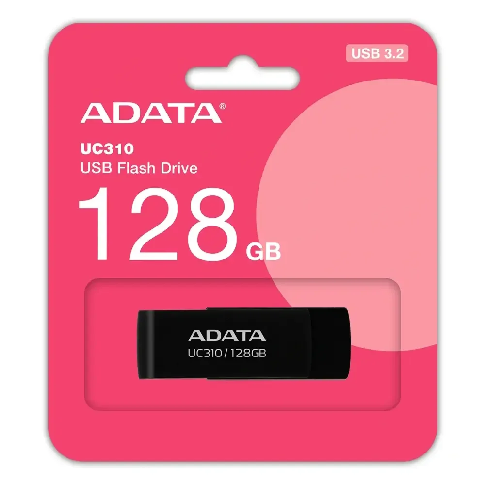 فلاش USB ADATA سعة 128GB لون أسود UC310 - Image 2