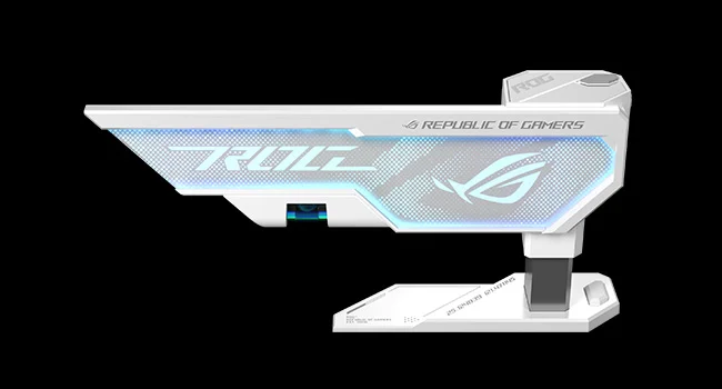حامل بطاقة رسومات Asus XH01 ROG Herculx قابل للتعديل بدون أدوات باللون الأبيض - Thumbnail 8