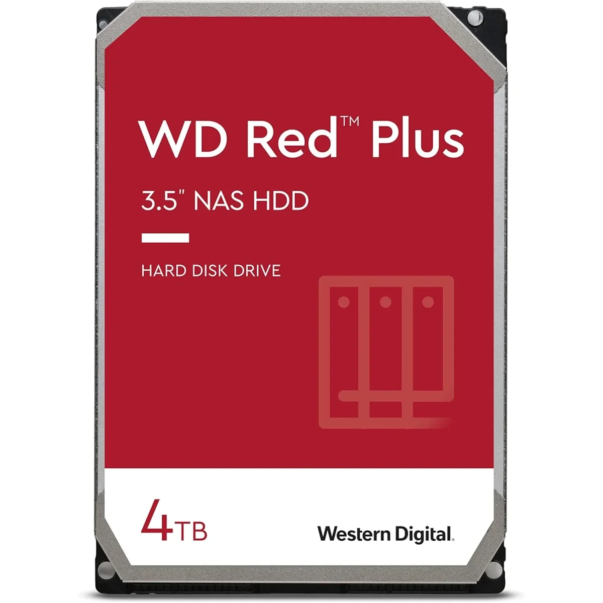 Western Digital WD Red Plus 4TB NAS Internal Hard Drive HDD 5400 RPM 256MB Cache - Image 1