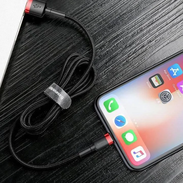 كيبل Baseus CAKLF-R91-2A مضفر من USB-A إلى Lightning للآيفون، 3 متر - Thumbnail 2
