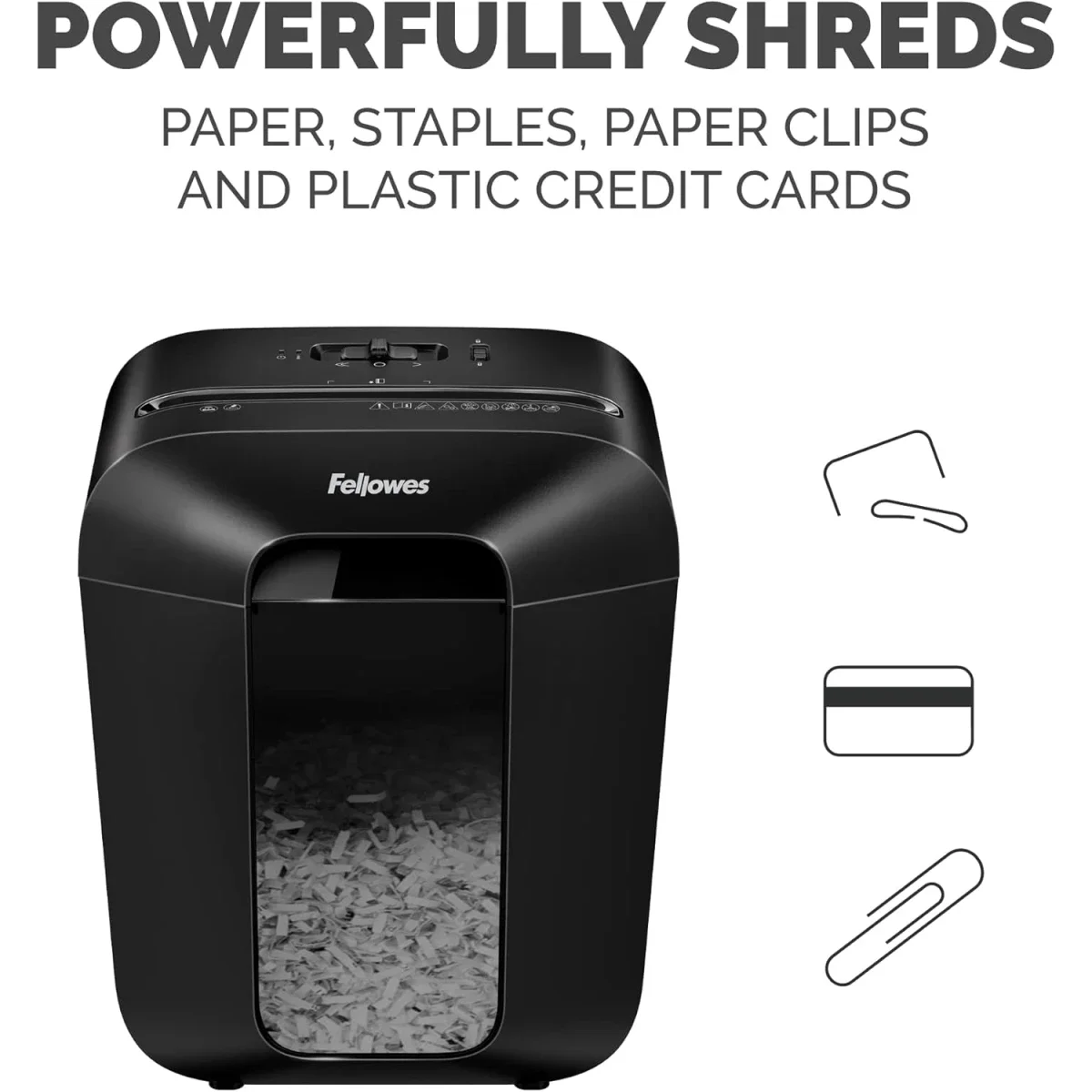 آلة تقطيع الورق Fellowes Powershred LX50 بقص متقاطع 9 ورقات، P-4، سعة 4.4 جالون - Image 5