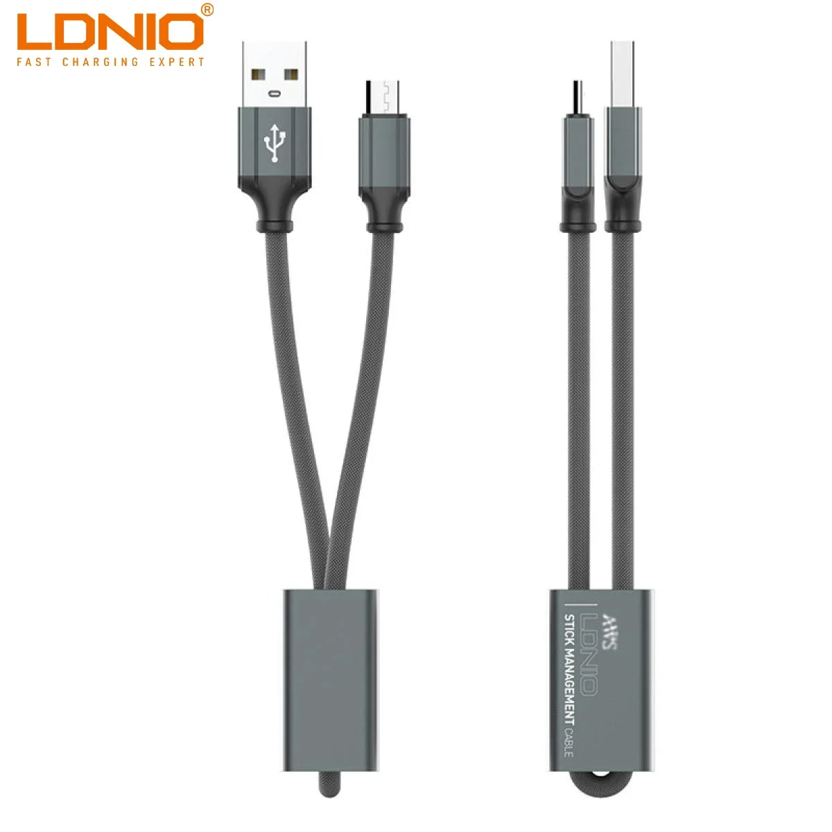 LDNIO LC98 Portable Micro USB Charge & Sync Cable 25cm with Keychain