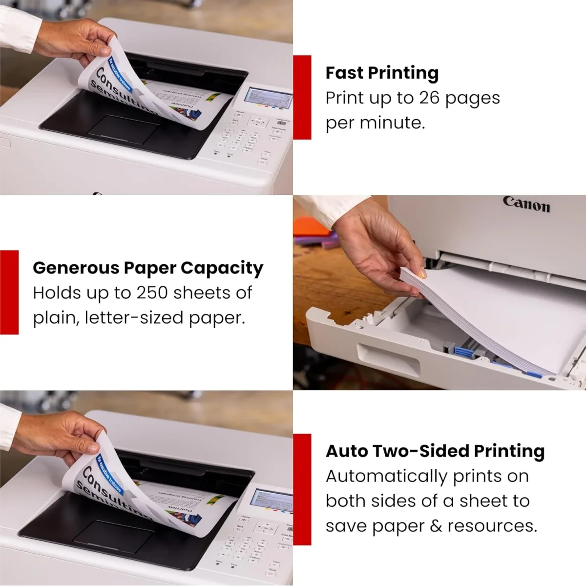 طابعة Canon LBP647Cdw ليزر ملونة لاسلكية مزدوجة الوجه A4 بسرعة 26 PPM، أبيض - Thumbnail 3