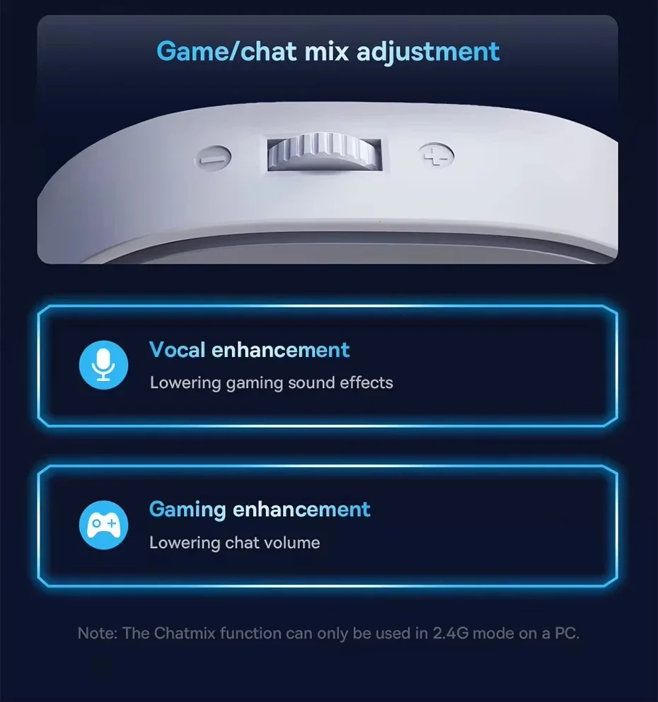 Baseus GH02 Wireless Gaming Headphones with ANC, RGB, 40mm Drivers and 40-Hour Playtime - White - Thumbnail 13
