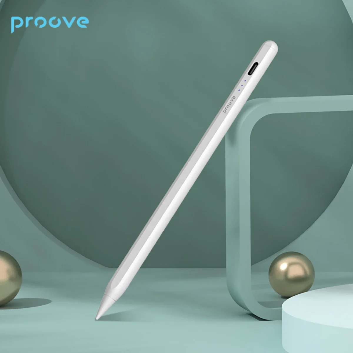 قلم ستايلس Proove Magic Wand ASP-01 نشط بشحن USB-C، أبيض - Thumbnail 4