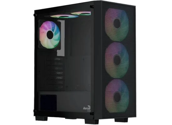 AeroCool B509A Flow Black ARGB ATX Mid-Tower Gaming Case with 6 Fans - Image 4