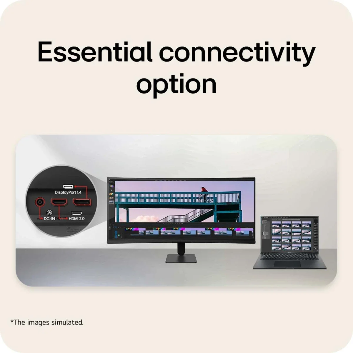 LG 34U601B-B 34-Inch UltraWide QHD Curved Monitor, 1800R, 120Hz, HDR10, 99% sRGB, VRR, FreeSync Premium, HDMI 2.0, DP 1.4, Black - Thumbnail 4