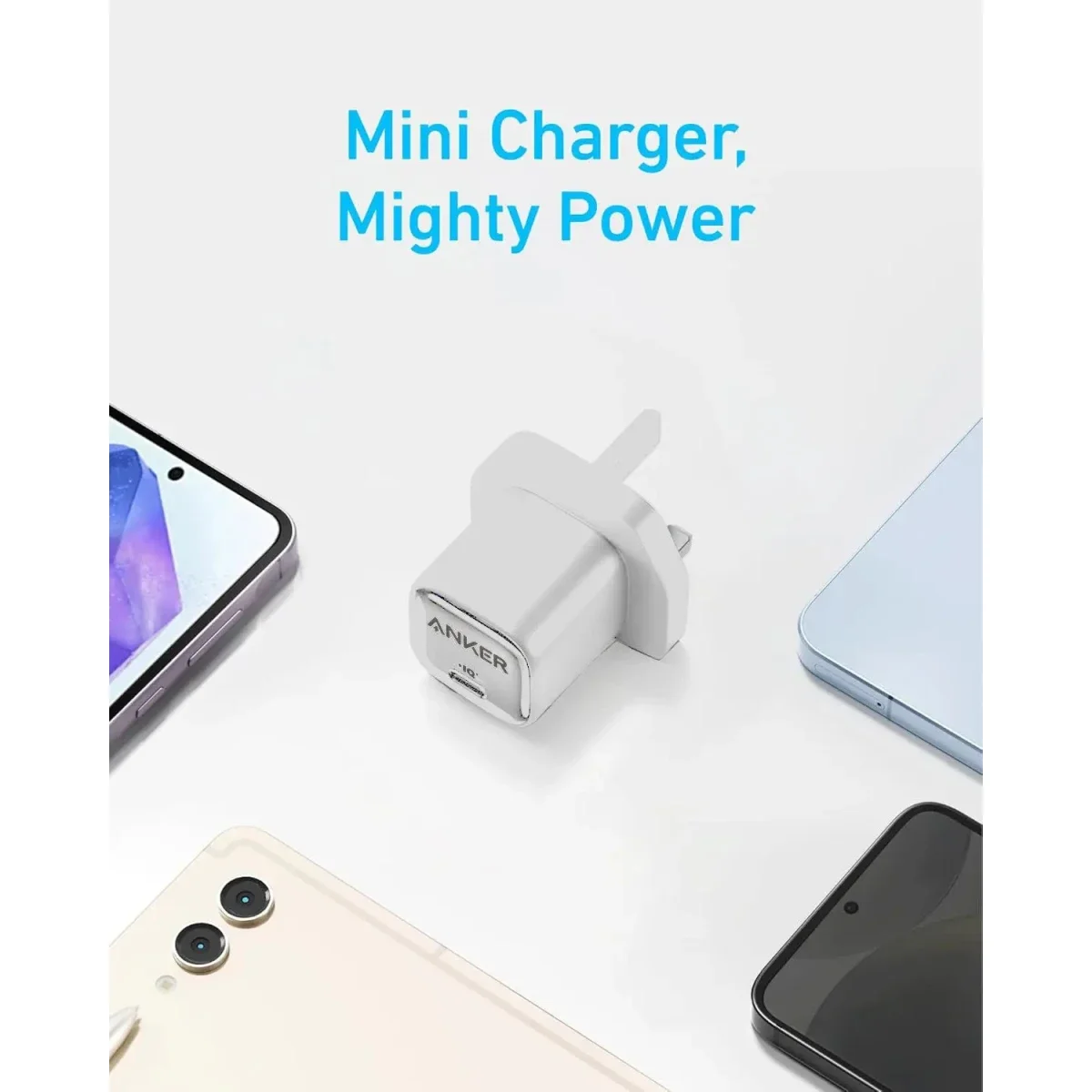 شاحن Anker A2656 USB-C بقدرة 25 واط ودعم PPS مع كابل - أبيض - Thumbnail 4