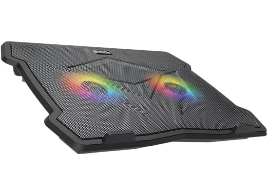 Meetion CP2020 RGB Laptop Cooling Pad with Dual Fans, 2 USB Ports, Up to 14 Inch