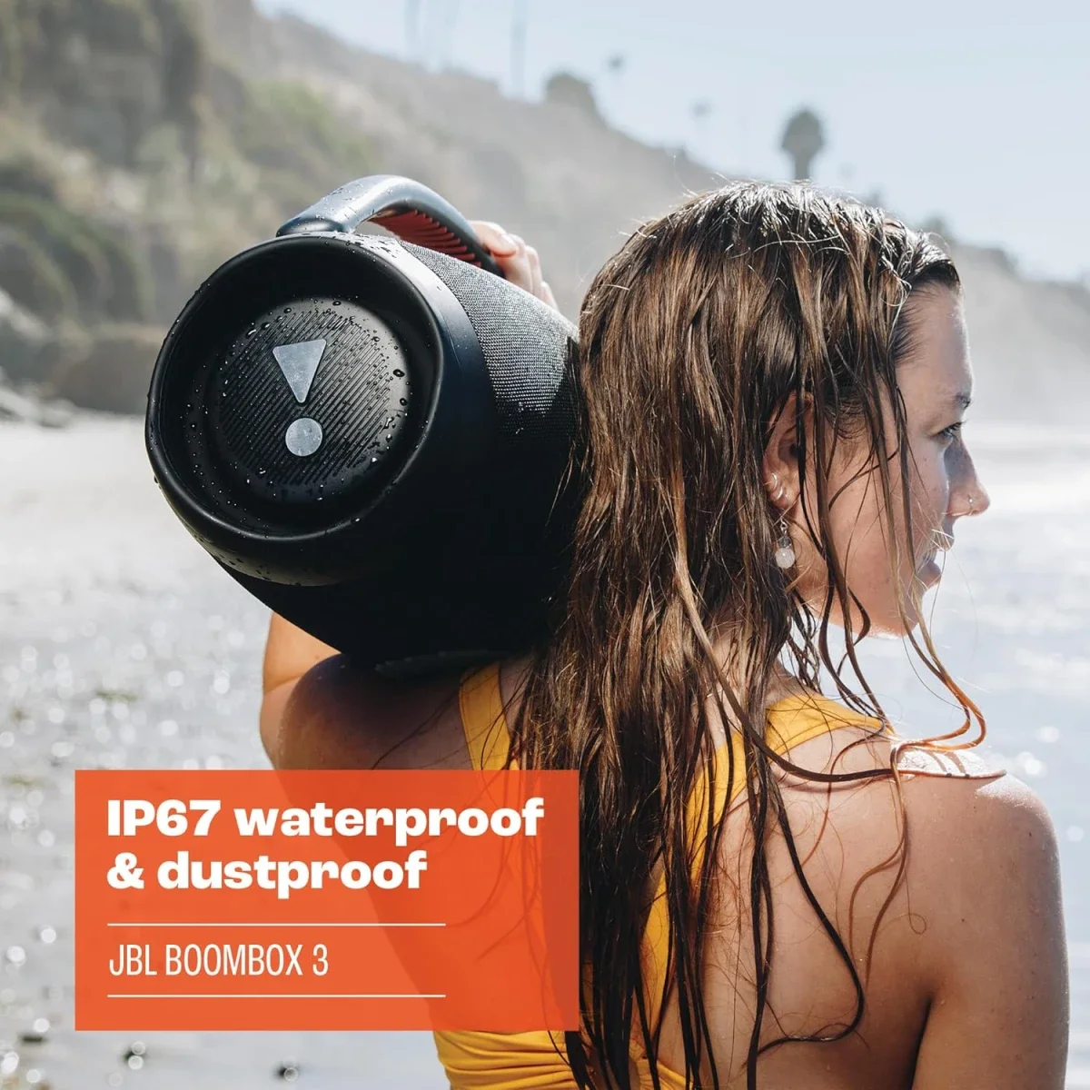 مكبر صوت محمول JBL Boombox 3 بتقنية بلوتوث وباس عميق ومقاومة IPX7 وتشغيل 24 ساعة - Squad - Image 4