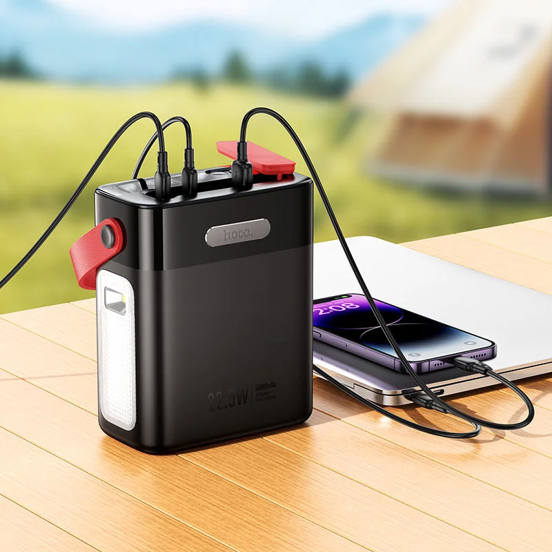 HOCO J143 Title 80000mAh Power Bank, 22.5W Fast Charging, PD 20W, Black - Thumbnail 10