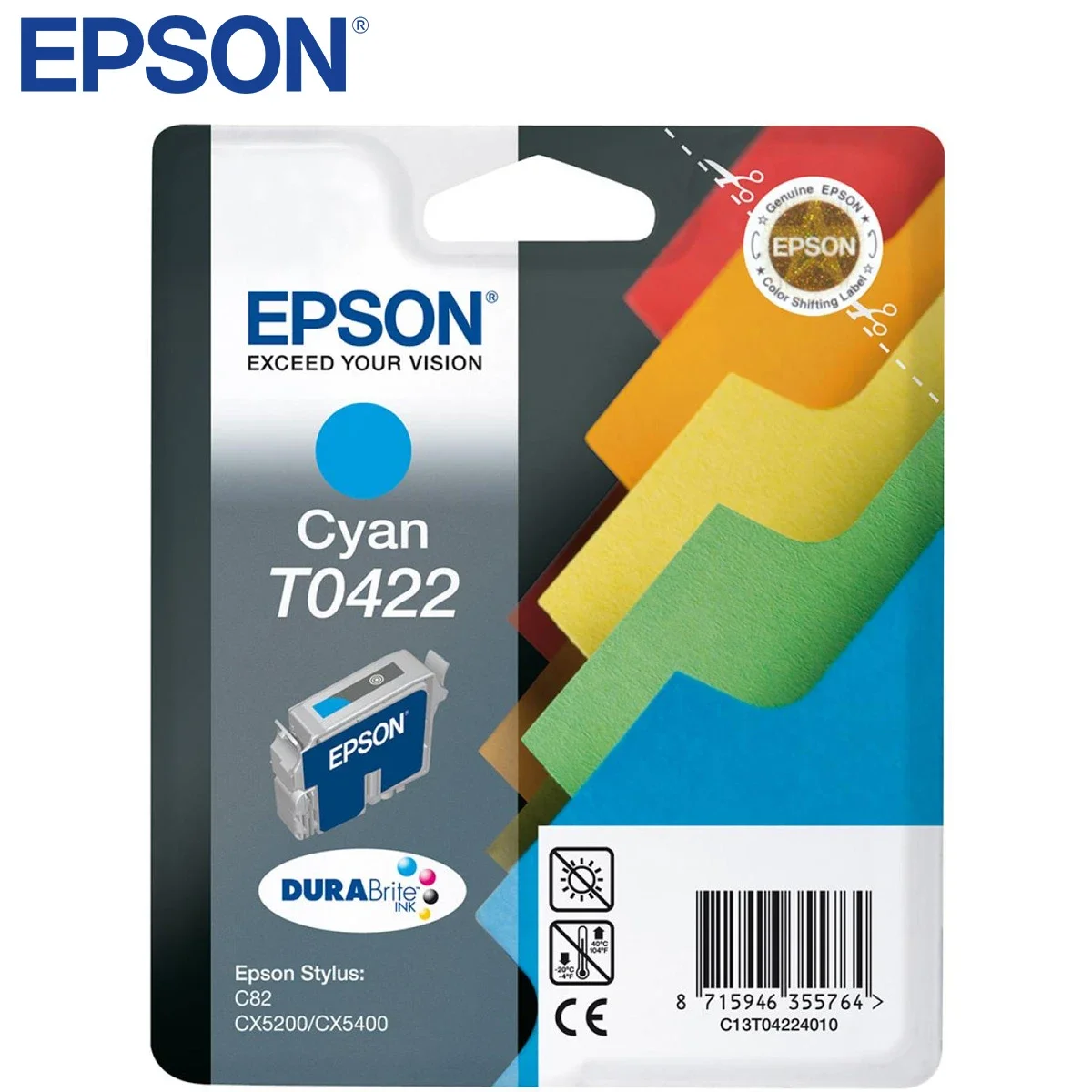 خرطوشة حبر EPSON T0422 أصلية سماوي
