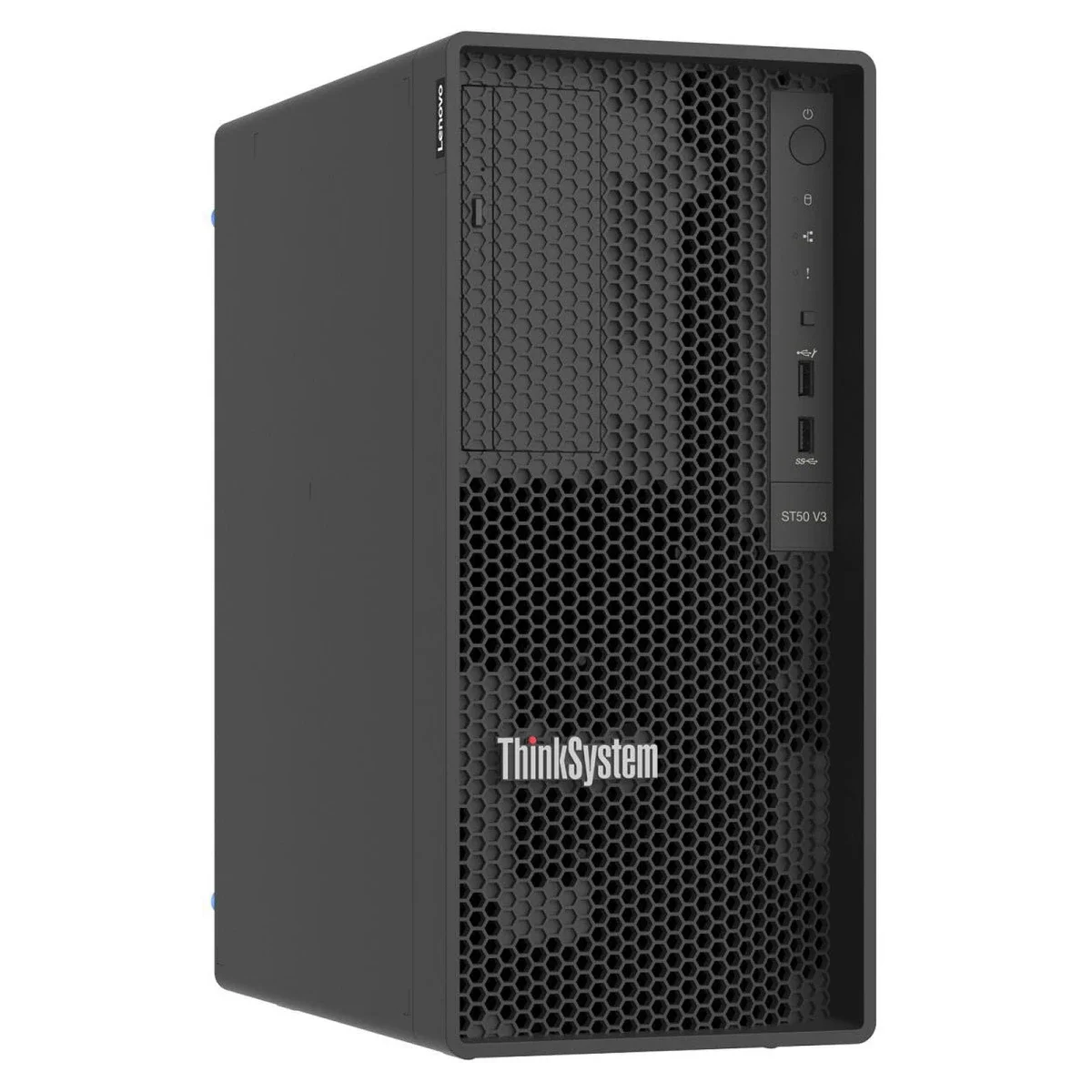 سيرفر برجي Lenovo ThinkSystem ST50 V3 بمعالج Intel Xeon 6353P ثماني النوى حتى 5.4GHz وذاكرة 32GB و2x 960GB Enterprise SSD